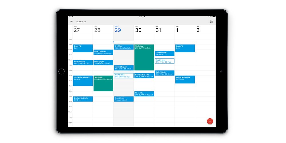 Google Calendar app for iPad