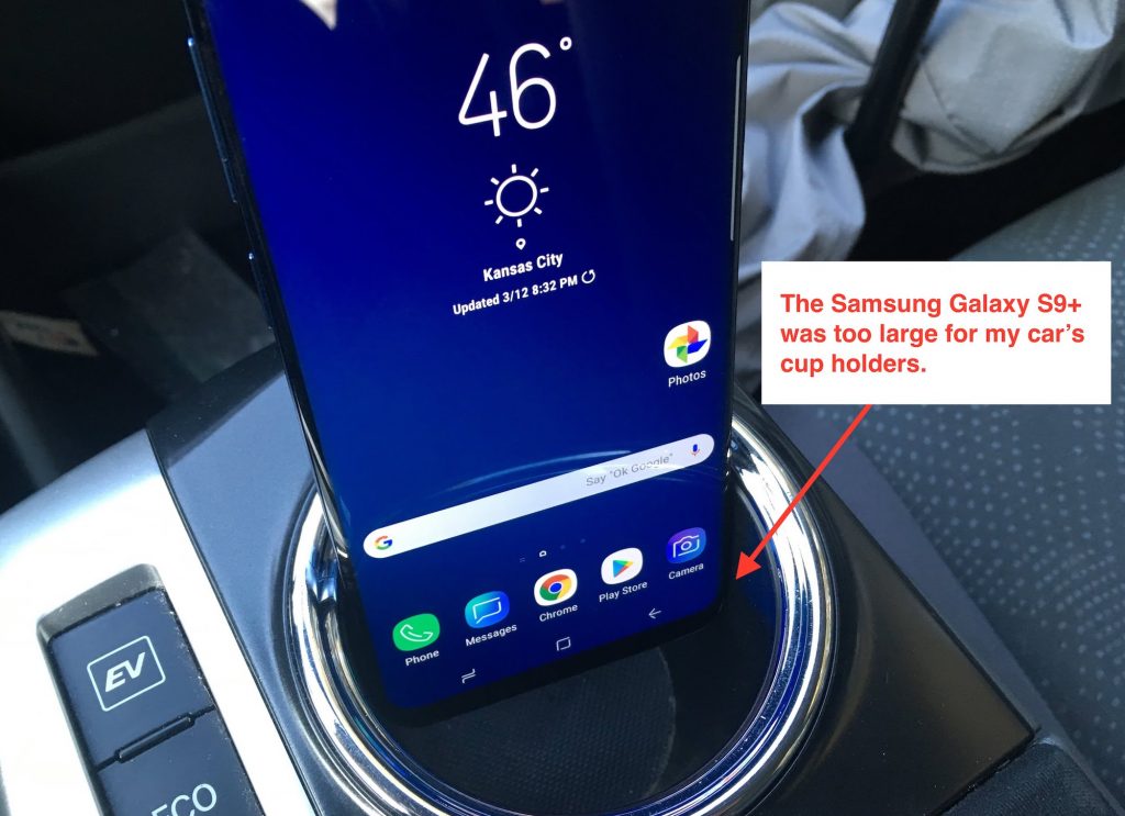 Samsung Galaxy S9+ is very large