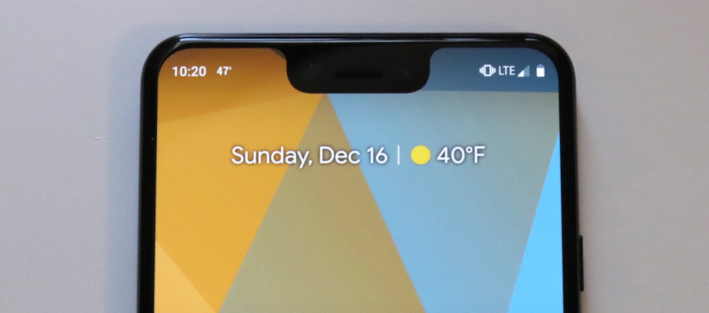 Google Pixel 3 XL's notch