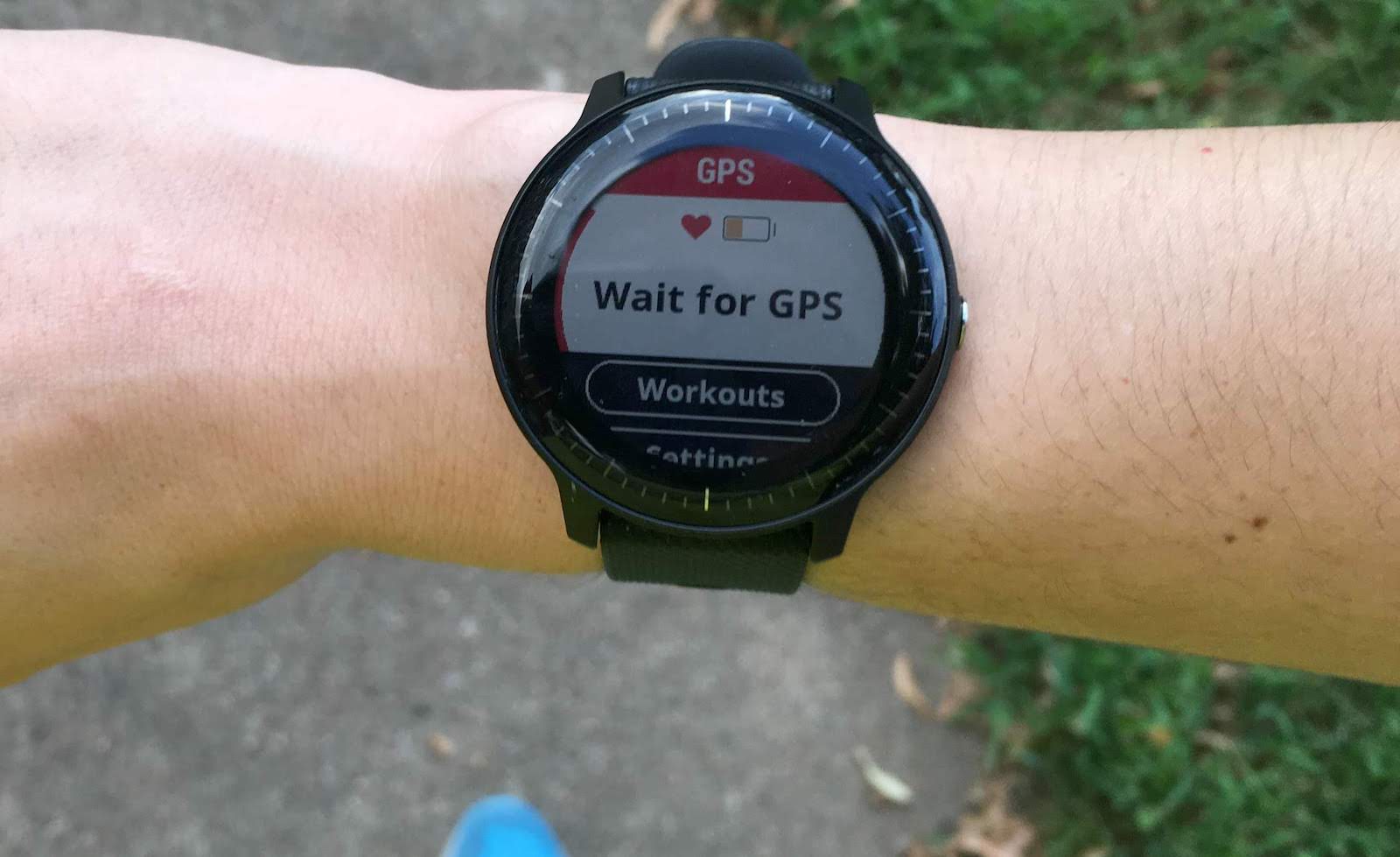 Vivoactive 3 Music waiting for GPS